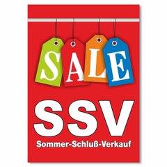 Plakat Sommer-Schlu-Verkauf - Sale DIN A1 