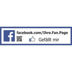 Facebook Aufkleber & Werbeschild Gefllt mir mit QR Code...